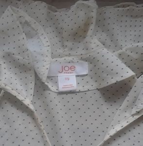 Off white polka dot top frills